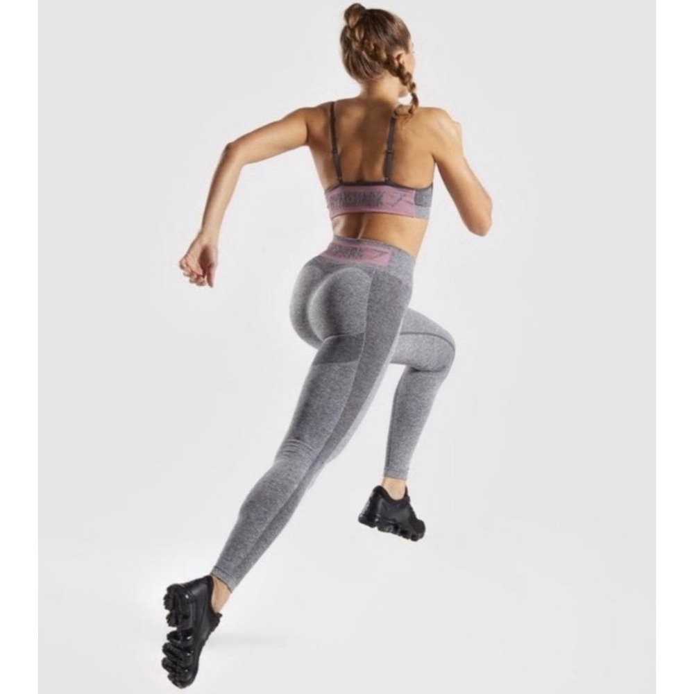 Gymshark Flex High Waist Leggings Gray Purple SZ S